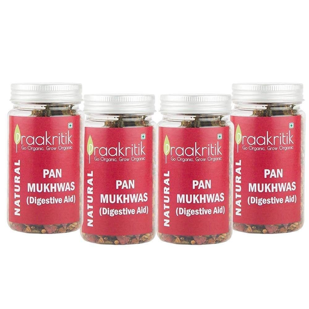 uk61Luc5t8mLL-1.jpg Praakritik Natural Pan Mukhwas | Mouth Freshener | 100% Natural | Digestive | After-Meal Mukhwas | No Added Preservatives and Colors | Pack of 4 | 100 Grams Each - Fast UK Delivery - Image 1