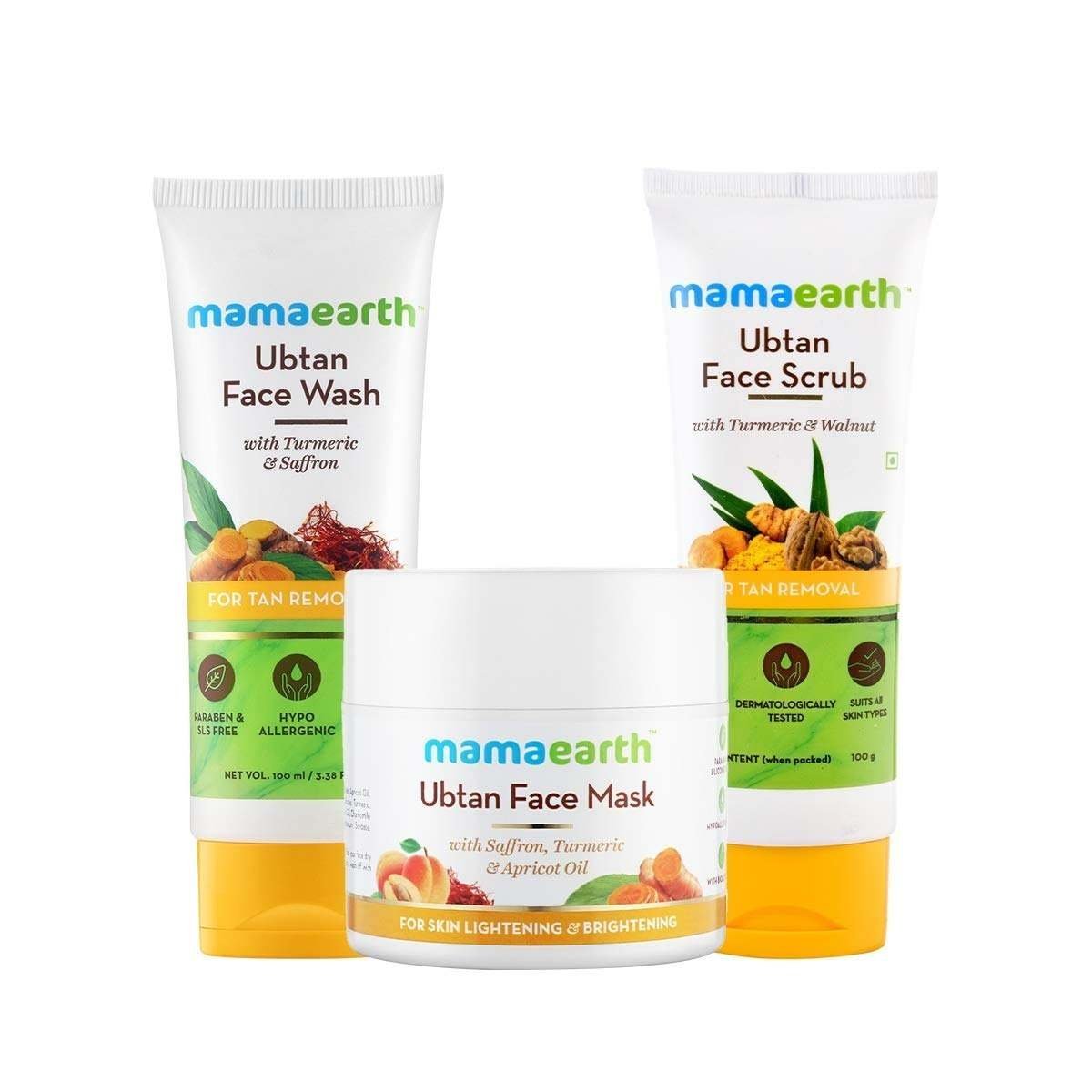 uk61M7vos54FL-1.jpg Mamaearth Bridal Facial Kit(Ubtan face Wash, Ubtan Face Mask & Ubtan Face Scrub Combo) - Fast UK Delivery - Image 1