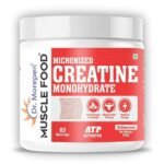 Dr. Morepen Muscle Food Creatine Monohydrate | Creatine Supplement for Lean Muscle Volumization, Strength & Energy - Unflavoured - 83 Servings - 250g - Fast UK Delivery
