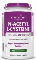 Healthyhey Nutrition N-Acetyl L-Cysteine (NAC) - Non-GMO - Gluten Free -Pack of 120 Veg. Capsules - Fast UK Delivery