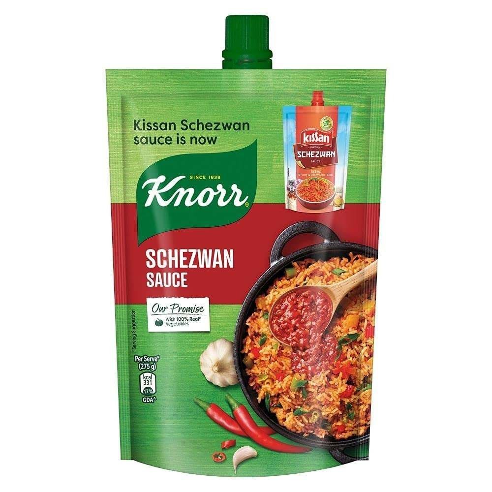 uk61MSXjDjR0L-1-1.jpg Knorr Kissan Schezwan Sauce, 200 Gram - Fast UK Delivery - Image 1