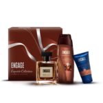 Engage Gift Set- Exquisite Collection Luxury Grooming Kit Gifts for Men, Eau De Parfum 100ml, Body Wash Shower Gel 250ml,Face Wash 100ml, Pack of 3, Birthday, Anniversary Gifts by ITC, Gift Set, Large - Fast UK Delivery