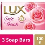 Lux Lux Soft Touch French Rose & Almond oil Soap Bar, 100g (Pack of 3) - Fast UK Delivery