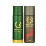 DENVER Hamilton & Sporting Club Rider Deodorant - 200ML Each (Pack of 2) Long Lasting Deodorant Spray - For Men (400 ml, Pack of 2) - Fast UK Delivery