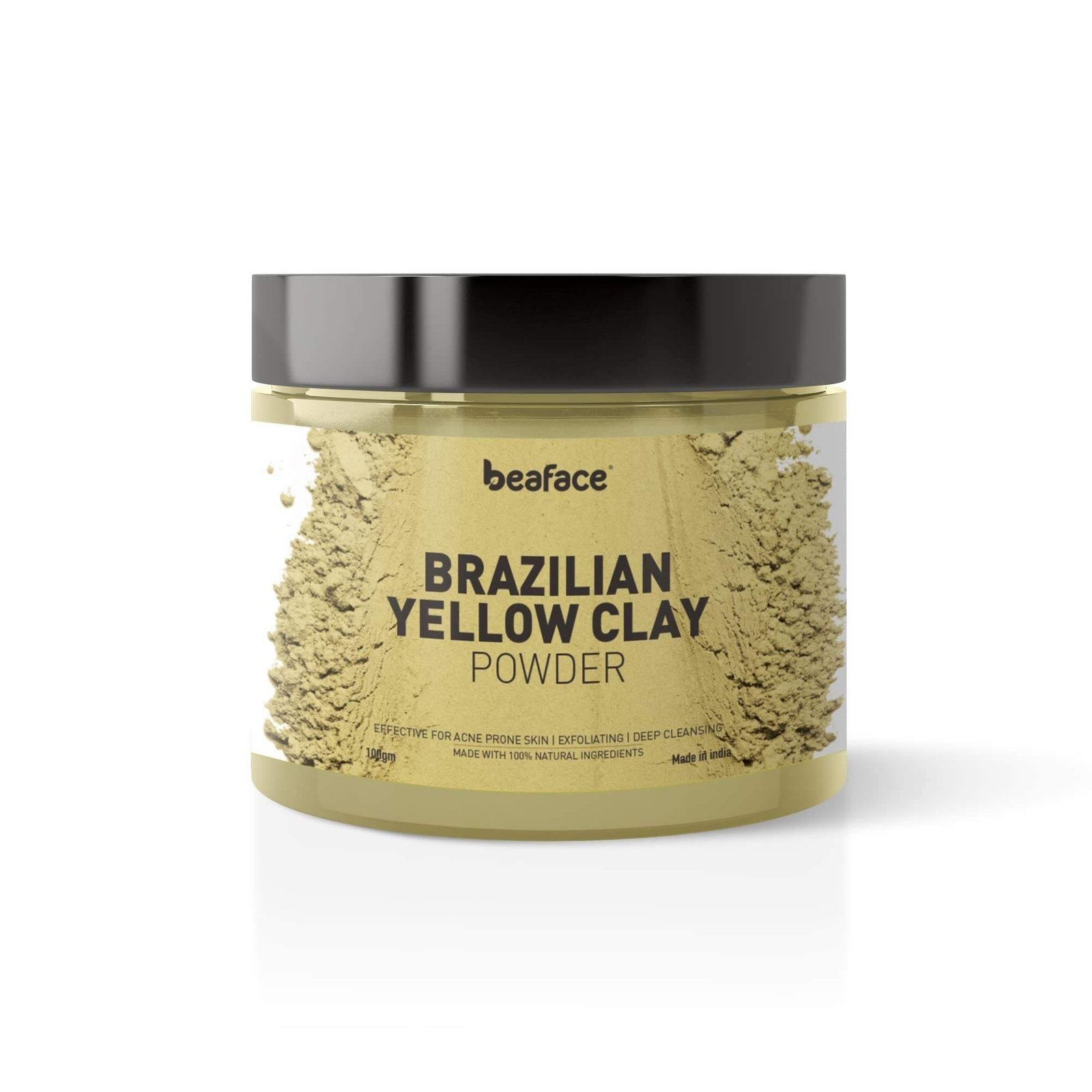 uk61My8nLjzkL-1-1.jpg Beaface Brazilian Yellow Clay Powder | Anti-aging Face pack | Removes Blackheads (100gm) - Image 1