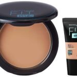 Maybelline New York Liquid Matte Foundation, Sun Beige & New York Compact Powder For All Skin Types,Natural Beige, Full Coverage, 8G - Fast UK Delivery