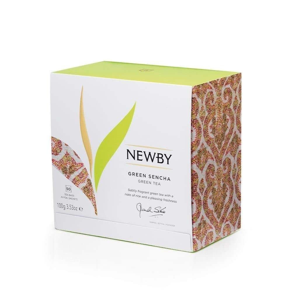 uk61N-RYA9C3L-1.jpg Newby Green Sencha Tea Bags | 50 Counts | Energizing Tea, Antioxidants Rich | Fine Spring-Plucked Leaves | 100 gm - Fast UK Delivery - Image 1