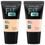 Maybelline New York Fit Me Matte+Poreless Liquid Foundation Medium Coverage For Oily Skin Tube,115 Ivory,18Ml & 128 Warm Nude,18Ml,Pack Of 1 - Fast UK Delivery