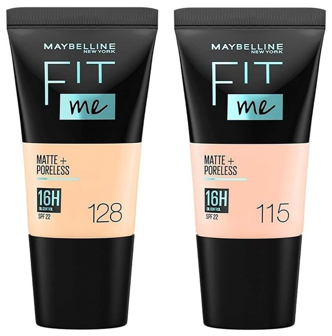 uk61NIVpjD-L.jpg Maybelline New York Fit Me Matte+Poreless Liquid Foundation Medium Coverage For Oily Skin Tube,115 Ivory,18Ml & 128 Warm Nude,18Ml,Pack Of 1 - Fast UK Delivery - Image 1
