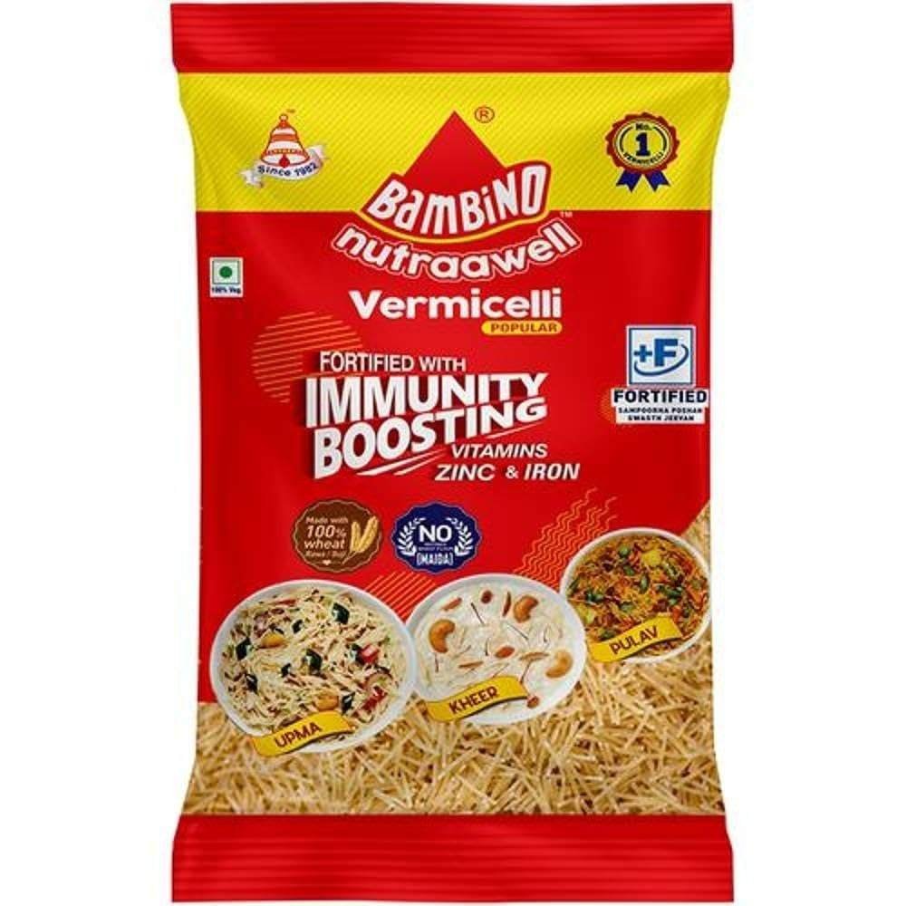 uk61NSJGrayCL-1-1.jpg Bambino Immunity Boosting Vermicelli Vegetarian, 400 Gm - Fast UK Delivery - Image 1