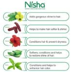 Nisha Natural Henna Powder for Hair Colour, Natural Black Semi-Permanent Hair Color, Herbal Conditioning Hair Dye for Silky & Shiny Soft Hair Colour for Men & Women 25g (Pack of 8) - Fast UK Delivery - Image 5
