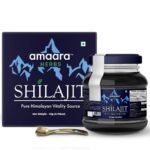 Amaara Herbs Pure Original Himalayan Shilajit/Shilajeet Resin 20g (Pack of 2) with Ashwagandha | Enhanced Strength & Stamina Formula for Men & Women | 4X Concentrated for Superior Results - Fast UK Delivery