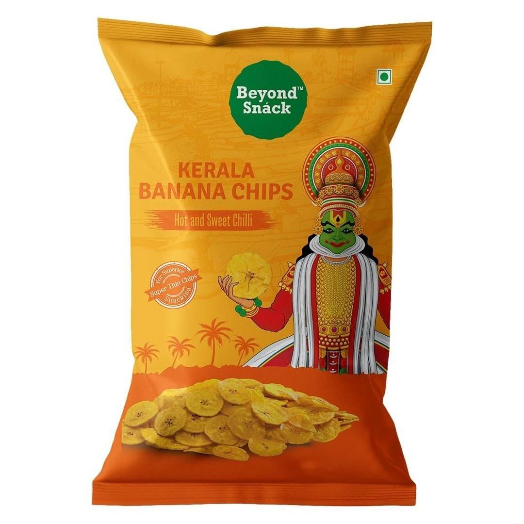 uk61O1WYQRmLL-1-1.jpg Beyond Snack Kerala Banana Chips - Hot and Sweet Chilli 30g/25 gms (Weight may vary) - Fast UK Delivery - Image 1
