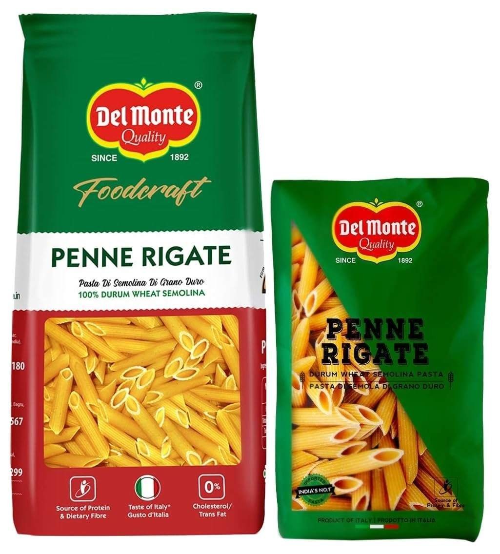 uk61O6zWmQOUL-1-1.jpg Del Monte Penne Rigate Pasta (Imported), 500g & Del Monte Food Craft Penne Pasta, 500g - Fast UK Delivery - Image 1