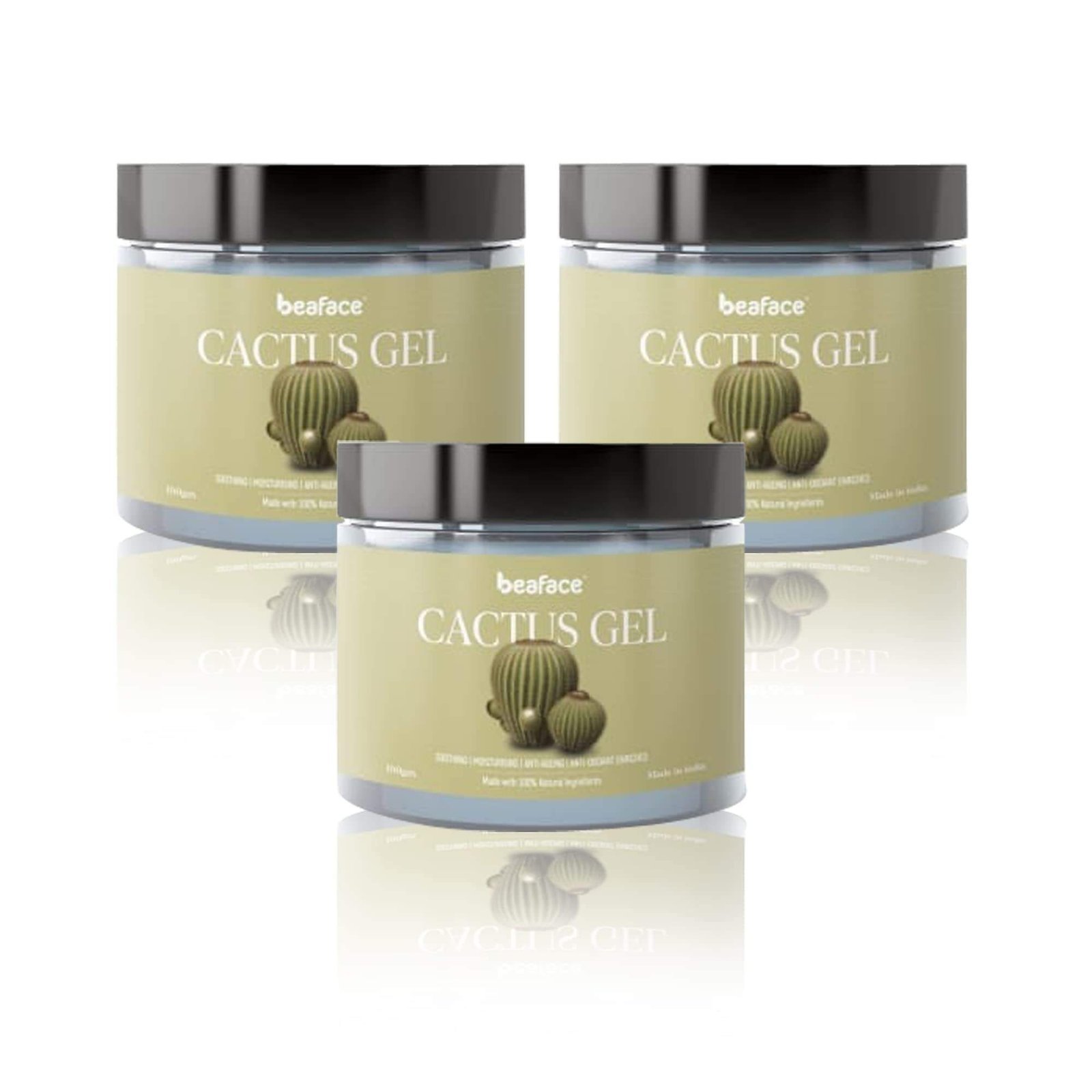 uk61O9kvOThQL-1-2.jpg Beaface Cactus Gel Moisturized Glowing skin, 100 ml (PAck of 3) - Image 1