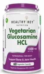 HealthyHey Nutrition Vegetarian Glucosamine (Non-Shellfish Derived) - Joint Health 60 Veg Capsules - Fast UK Delivery