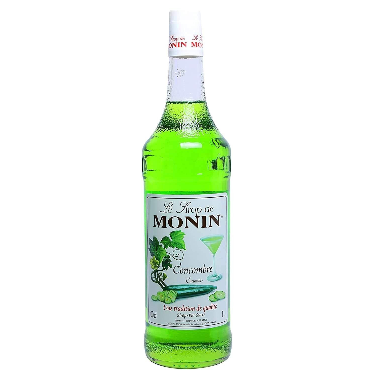 uk61P8qHnqqEL-1.jpg Monin Cucumber Flavoured Syrup, 1000 ml, White, Large - Fast UK Delivery - Image 1