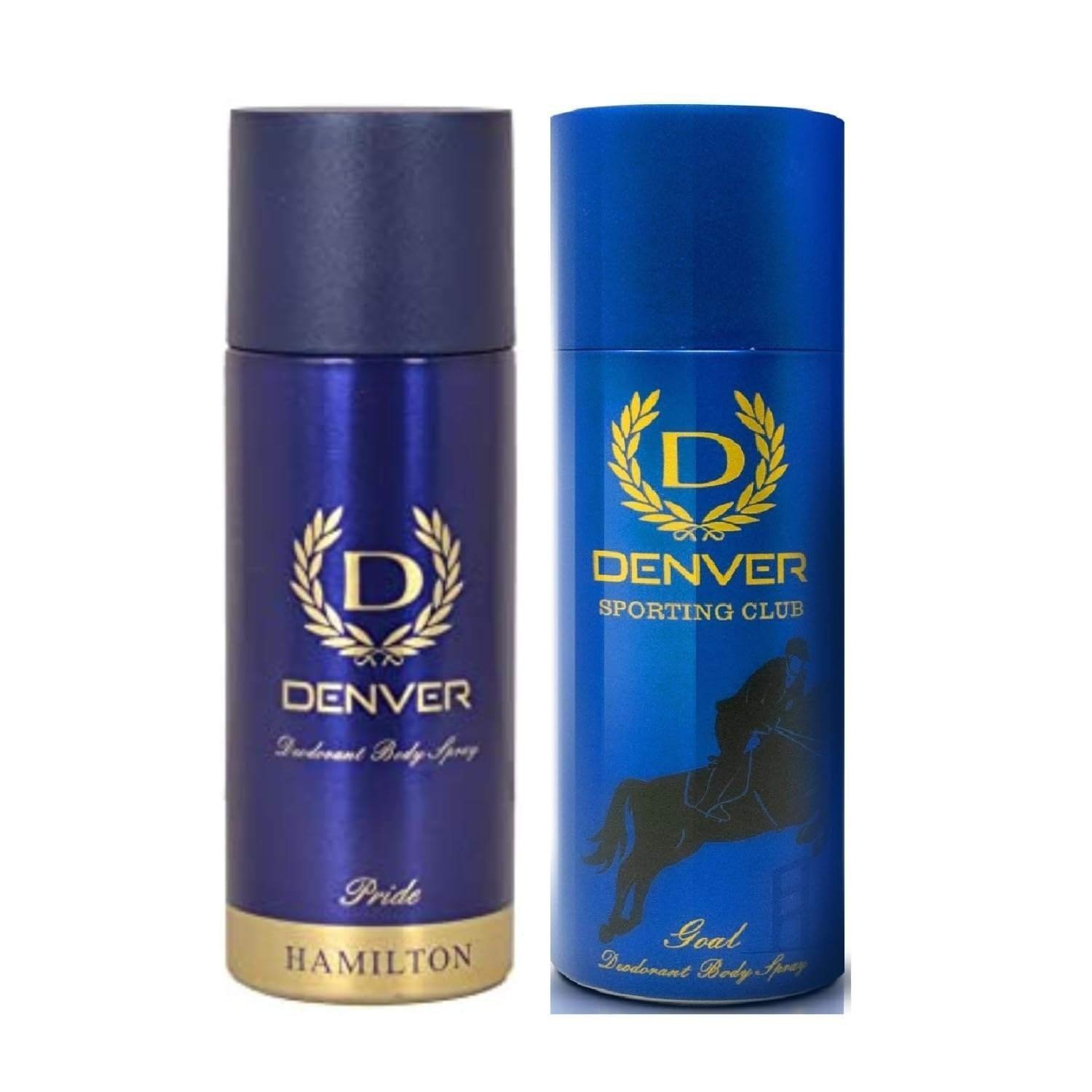 uk61PdC6sT6ZL-1-1.jpg DENVER Pride & Goal Deo - 165ML Each (Combo Pack of 2) | Long Lasting Deodorant Spray For Men - Fast UK Delivery - Image 1