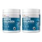 DR. MOREPEN Marine Collagen Skin Protein Powder With Hyaluronic Acid, Vitamin C, Sesabania & Biotin For Healthy Skin | Chocolate Flavour | 48 Servings - 250 Pack of 2 - Fast UK Delivery