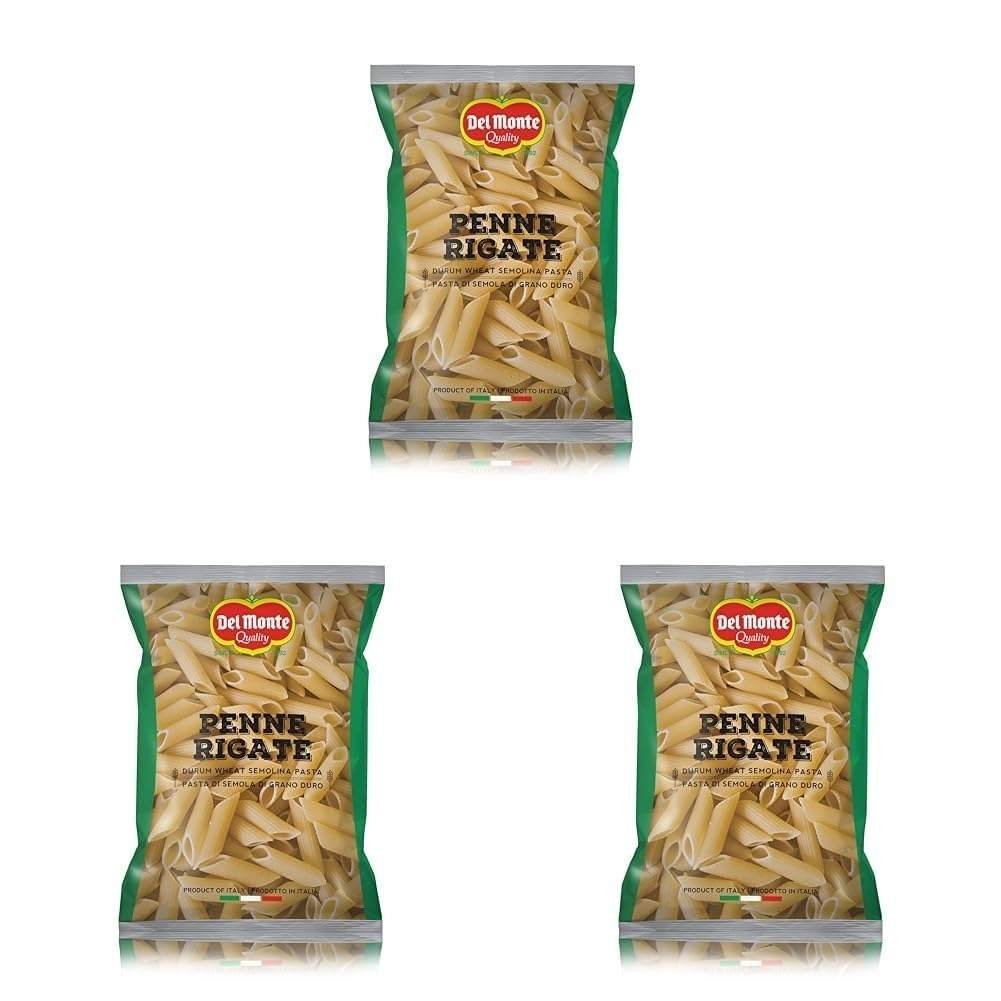 uk61QL-WYP0L-1.jpg Del Monte Penne Pasta (Imported from Italy), 100% Durum Wheat Semolina, 1kg (Pack of 3) - Fast UK Delivery - Image 1