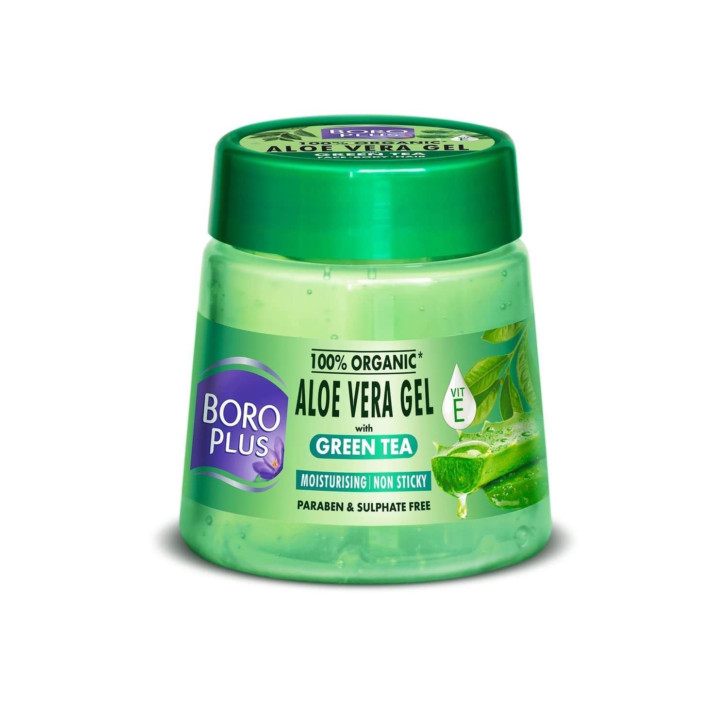 uk61QLnX57E1L-1.jpg Boroplus Aloe Vera Gel With Green Tea 100% Organic For Skin & Hair, Rich In Vitamin E And Antiseptic Herbs For Smooth, Nourished And Moisturised Skin, 200Ml - Fast UK Delivery - Image 1