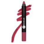 SUGAR Cosmetics Matte as Hell Lip Crayon | Lasts upto 8hrs | Water Resistent Lipstick for Women | 2.5gm - 28 Honey Rider - Fast UK Delivery