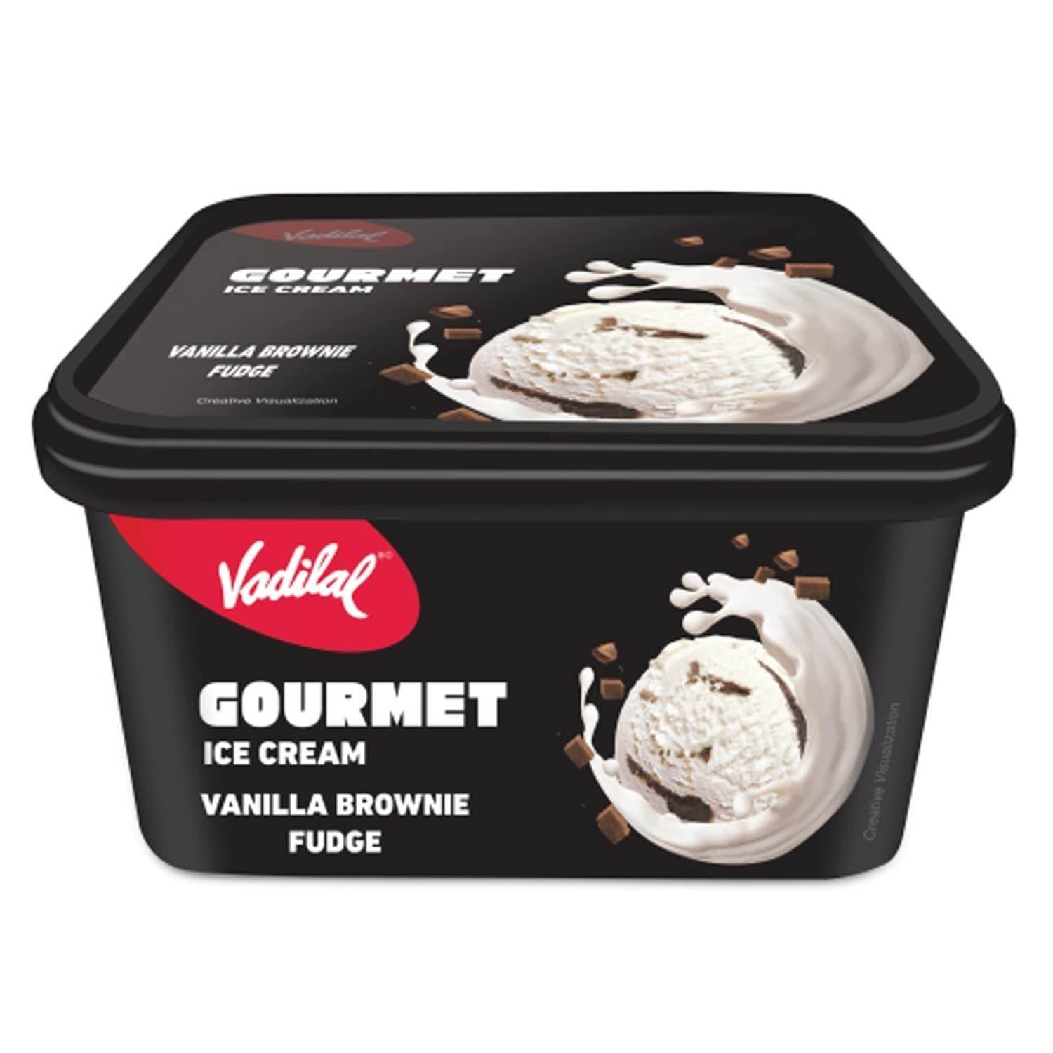 uk61R4P-dIjUL-1-1.jpg Vadilal Vanilla Brownie Fudge Ice-cream, 1Ltr Tub - Fast UK Delivery - Image 1