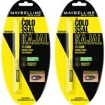 Maybelline New York Colossal Kajal, Intense Colour, Waterproof, Long lasting 24Hrs Stay, Black, 0.35g (Pack of 2) - Fast UK Delivery