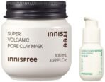 Innisfree Super Volcanic Pore Clay Mask 2X 100ml & Innisfree Green Tea Seed Serum- Mini (30ml) Combo - Fast UK Delivery