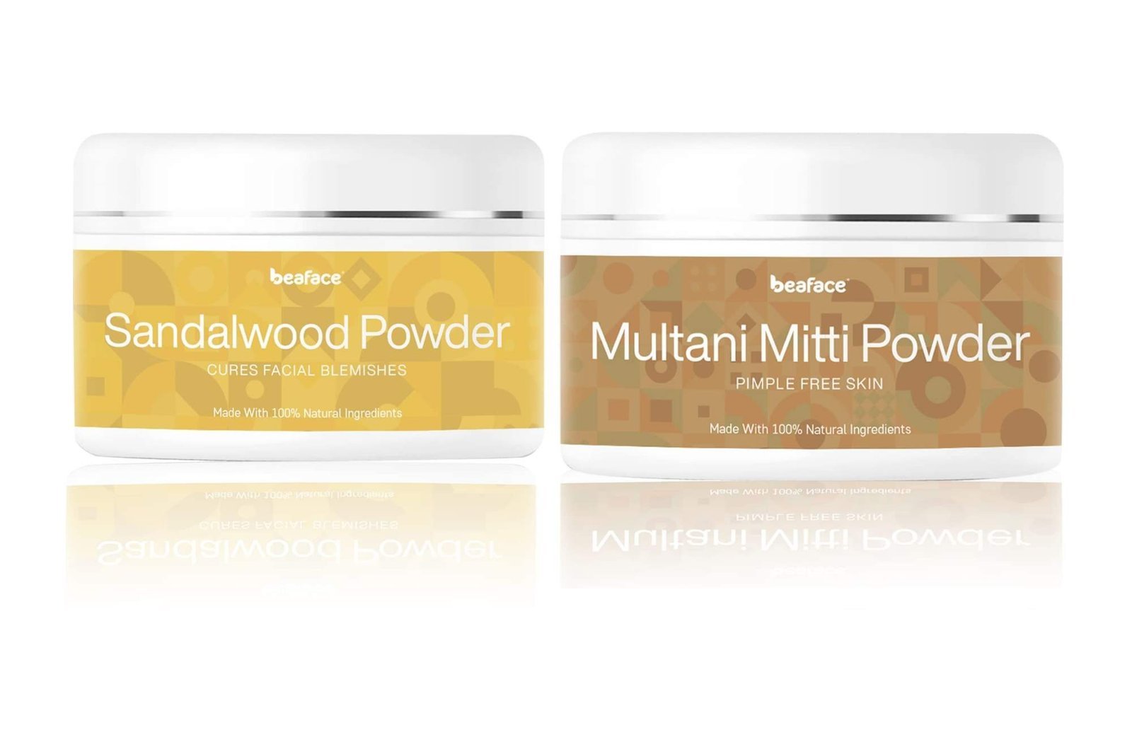 uk61T3rqTMmsL-1-1.jpg Beaface Combo Pack Sandalwood Powder Pimples -50gm Multani Mitti Acne-100gm(Pack-2) - Image 1