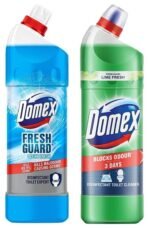 Domex FreshGuard Toilet Cleaner,Lime Fresh, 1 ltr and Domex Fresh Guard Disinfectant Toilet Cleaner Liquid|| Ocean Fresh|| 1 L - Fast UK Delivery
