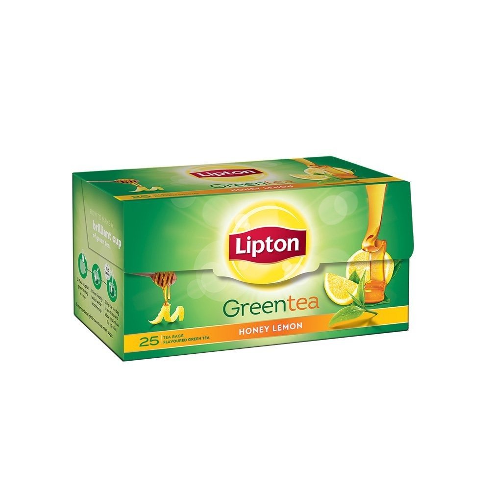 uk61TViTvxheL.jpg Lipton Green Tea Honey Lemon, 25 Tea Bags - Fast UK Delivery - Image 1