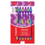 Colgate Zigzag Soft Bristle Manual Toothbrush For Adult - 6 Pcs, Multicolour, Compact Brush Head For Deep & Complete Cleansing - Fast UK Delivery