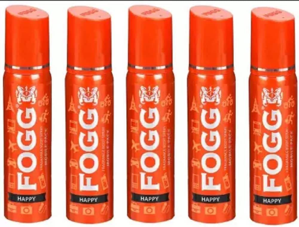uk61TyBVYwAoL-1-1.jpg FOGG Men & Women Happy Mobile Pack Deo 25Ml Each (Pack Of 5) Fresh Scent Deodorant Spray - & (125 Ml, Pack Of 5) - Fast UK Delivery - Image 1