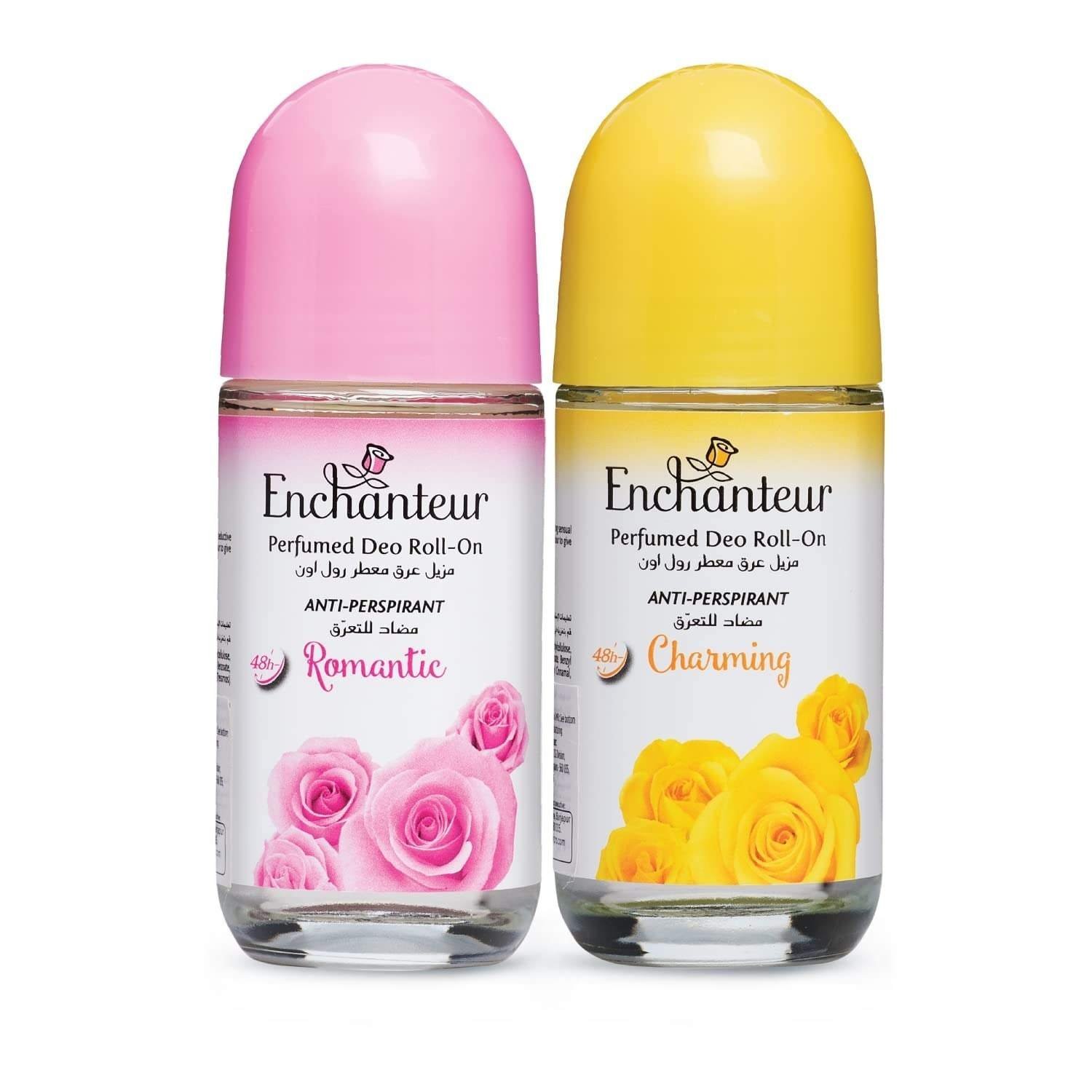 uk61UCgLL70L-1.jpg Enchanteur Romantic Roll-On Deodorant for Women, 50ml with Roses & Jasmine Extracts & Enchanteur Charming Roll-On Deodorant for Women, 50ml with Roses, Muguets & Cedarwood Extracts - Fast UK Delivery - Image 1
