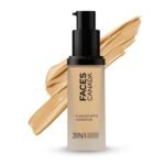 FACESCANADA Flawless Matte Foundation - Medium Natural,30 Ml|3-In-1 Foundation+Moisturizer Cream For All Skin Types+Concealer|12 Hr Hydration+Spf 18 Hd Matte Coverage|Lightweight|Anti Ageing,Pack Of 1 - Fast UK Delivery