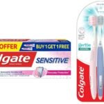 Colgate Gentle Enamel Ultra Soft Bristles Manual Toothbrush for adults, 4 Pcs & Colgate Sensitive Everyday Protection Toothpaste, Twin Pack Of 160g (80g X 2) - Fast UK Delivery