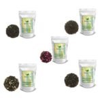 Siyacha Tea Vibrant Green Tea Sampler |5 Assorted Organic Green Tea -Variety Pack| Ginger Lemon, Mint, Earl Grey, Tulsi, Rose Chai I 20 Grams Each|100g - Fast UK Delivery