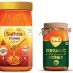 Saffola Wild Forest Organic Honey -500g -NMR Tested, 100% Pure Wild Forest Organic Honey, Brown & Saffola Honey Active, Made with Sundarban Forest Honey,1Kg - Fast UK Delivery