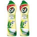 Cif Multi Purpose Cleaner with Cream and Micro Crystals Lemon, 500 ml - Pack of 2 - Fast UK Delivery