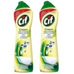 Cif Multi Purpose Cleaner with Cream and Micro Crystals Lemon, 500 ml - Pack of 2 - Fast UK Delivery