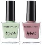 FACESCANADA Splash Glossy Finish Nail Enamel Set Of 2 - Floral Dream & Linty (16Ml) - Fast UK Delivery