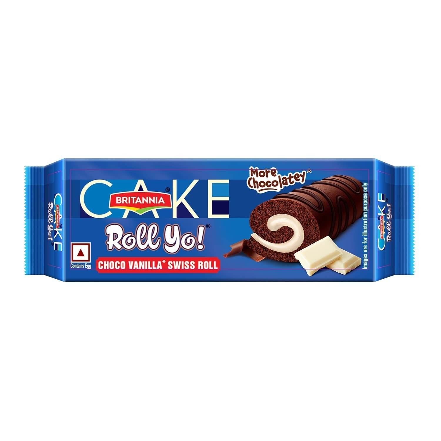 uk61X8eN4n9bL-1-1.jpg Cake Roll Yo! Choco Vanilla Swiss Roll, 24g / 27g (Weight May Vary) - Fast UK Delivery - Image 1