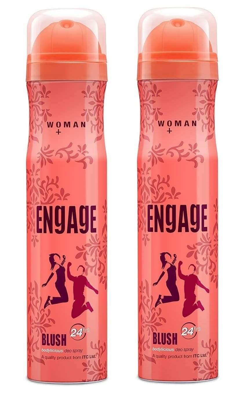 uk61XKrkXJeaL-1-1.jpg Engage Blush Deodorant For Women, Fruity and Floral, Skin Friendly, 150 ml Deo Body Spray 2Pcs - Fast UK Delivery - Image 1