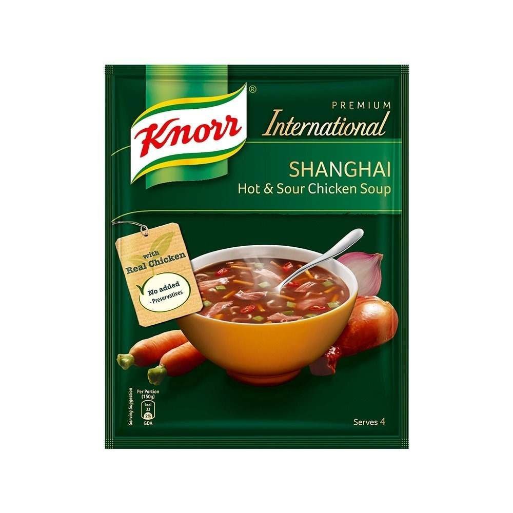 uk61XLMoF8WbL-1-1.jpg Knorr International Shanghai Hot & Sour Chicken Soup Pouch, 38 g - Fast UK Delivery - Image 1