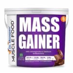 Dr. Morepen Muscle Food Mass Gainer Double Chocolate 5kg | High Protein Muscle Building & Weight Gainer Formula | 12.08g Protein, 126.91g Carbs, 2.59g BCAA for Muscle Support & Muscle Mass Gain - Fast UK Delivery