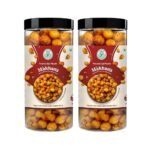 H&H HEALTH & HYGIENE Roasted Chat Masala Makhana Sourced Directly Healthy Snack Fox Nuts | Lotus Puffs | Rich in Calcium | Maintains Weight | Fit for Fasting(Makhana) (100g, Chaat Masala Pack Of 2) - Fast UK Delivery