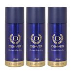 DENVER Pride Deo - 165ML Each (Pack of 3) | Long Lasting Deodorant Spray for Men - Fast UK Delivery