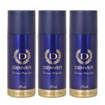 DENVER Pride Deo - 165ML Each (Pack of 3) | Long Lasting Deodorant Spray for Men - Fast UK Delivery