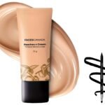 FACESCANADA Ultime Pro Intense Gel Matte Full Coverage Kajal With Smudger & Sharpener For All Skin Types - Black,1.2 G And Faces Canada Peaches N Cream Tinted Moisturizer - Light 01, 35 G, 2 Pcs - Fast UK Delivery